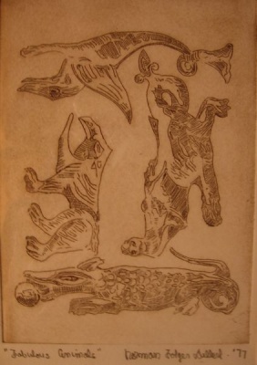 Mythical Creatures Pen and Ink