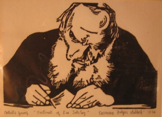 Leo Tolstoy Woodcut