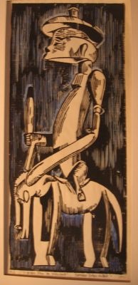 Horse and Rider Woodcut
